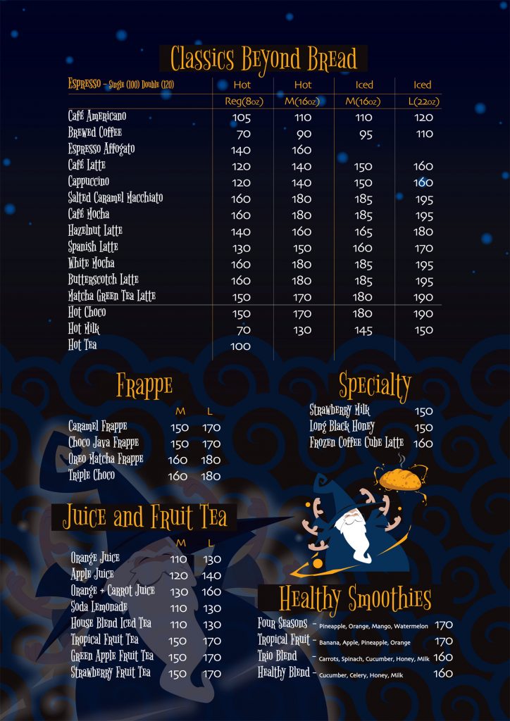 Beyond Bread Menu Crown Legacy Hotel